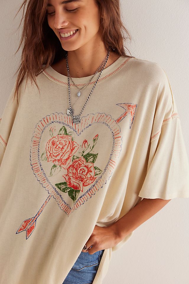 Love Rose Tee | Ivory Love Rose Tee | Ivory