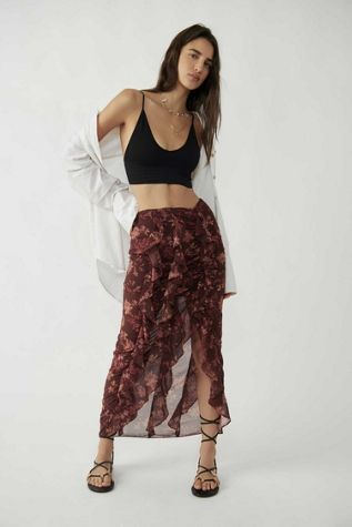 Flounce Around Maxi Skirt