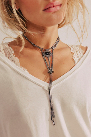 Syrus Necklace At Free People In Black