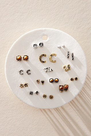 Monogram Stud Set At Free People In C