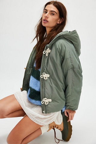 We The Free Duffle Puffer Jacket At Free People In Crystal Kelp, Size: Medium