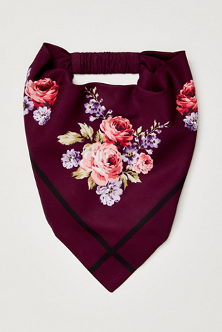 Neenah Floral Hair Scarf at Free People in Plum