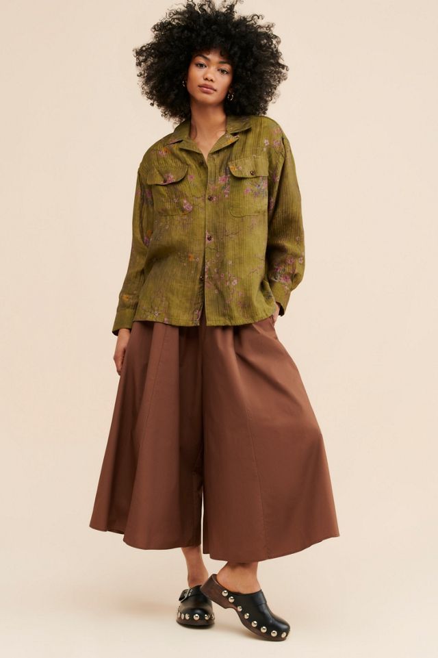 Found Floral Moss Camp Shirt #3