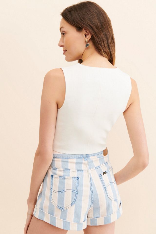 Lee Vintage High-Rise Stripe Pleated Shorts #1