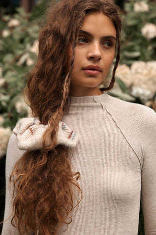 Nina Jumbo Scrunchie at Free People in Khaki