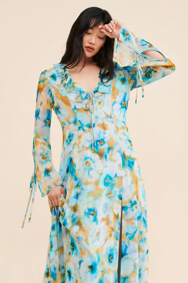 Rays for Days Wisteria Ruffled Maxi Dress #3