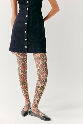 Paisley Wallpaper Tights