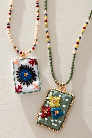 Serefina Luck Of The Draw Necklace at Free People in Ivory
