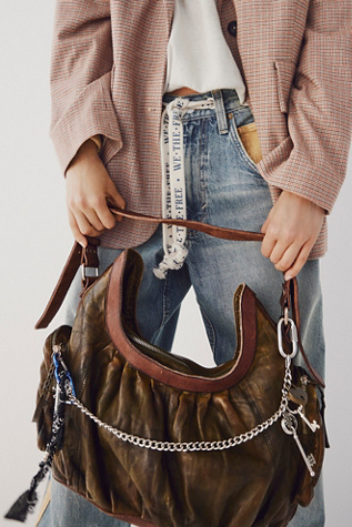 We The Free Hattie Hardware Shoulder Bag at Free People in Olive