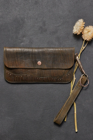 We The Free Western Stud Wallet at Free People in Olive