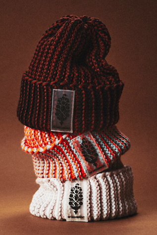 Apres Ski Knit Beanie at Free People in Black/Chesnut