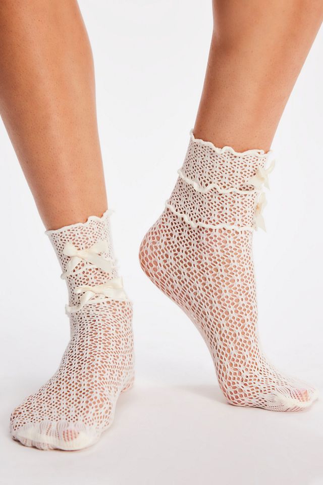 Itty Bitty Bow Sheer Socks #1