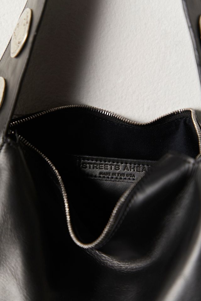 Streets ahead leather deals studded black tote