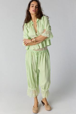 Forever Young Bloomer Pants by Intimately at Free People in Celdon Green, Size: Medium