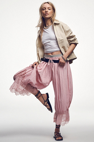 Forever Young Bloomer Trousers by Intimately at Free People in Celdon Green, Size: Medium