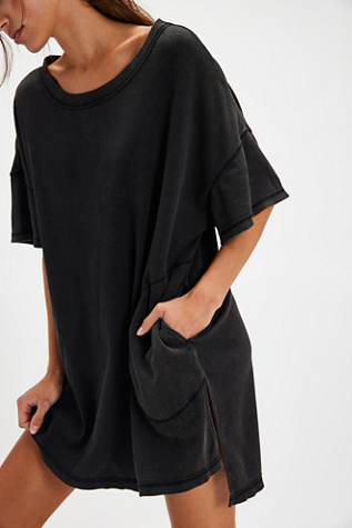 Better Days Sleep Tee by Intimately at Free People in Black, Size: XS