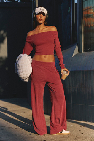Go To Long Sleeve Set par Free People en Crimson, pour femme