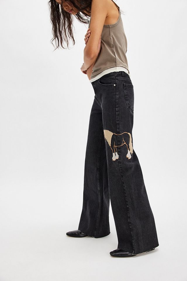 FP x Understated Leather Horsey Jeans | Free People