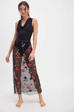 A Rose Is A Rose Pencil Skirt