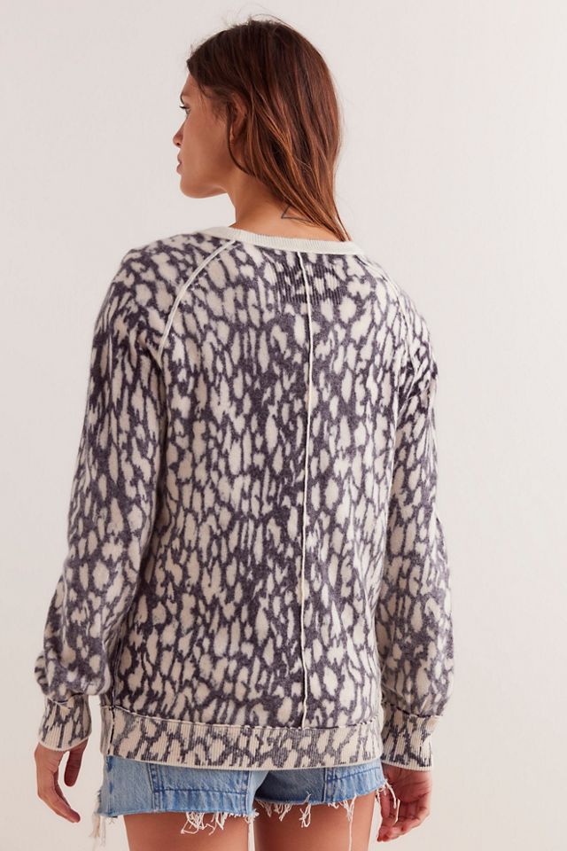 Free people leopard sweatshirt best sale