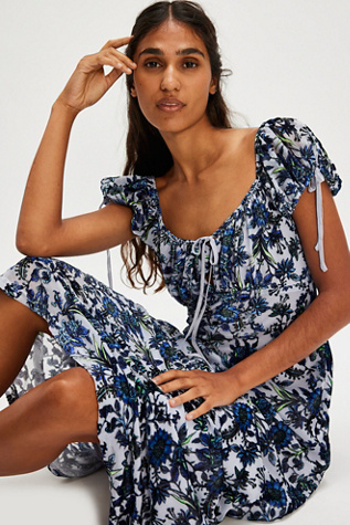 Fawna Floral Burnout Midi Dress