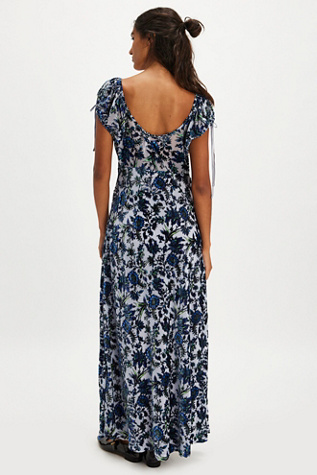 Fawna Floral Burnout Midi Dress