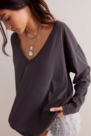 We The Free Nina V-Neck Long-Sleeve Tee