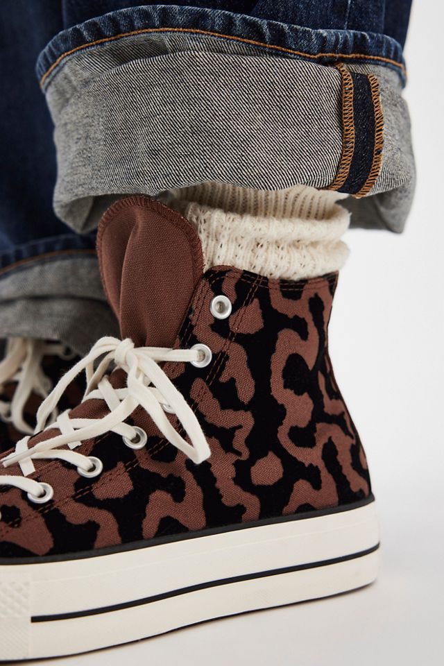 Chuck Taylor All Star Lift Leopard Remix Sneakers Free People