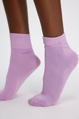 Solid Trouser Crew Socks by Hansel From Basel at Free People in Lilac