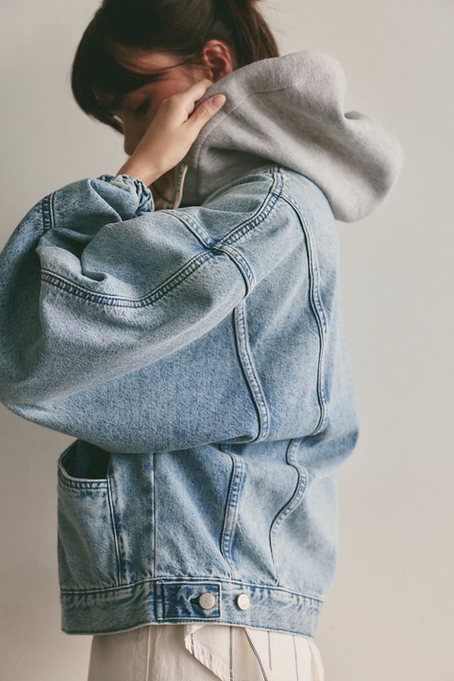We The Free Iggy Hooded Denim Jacket #12