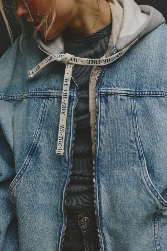 We The Free Iggy Hooded Denim Jacket #3