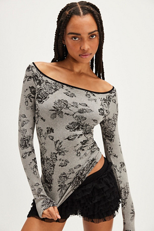 Rosey Seamless Long Sleeve By Intimately At Free People In Black, Size: XS/S