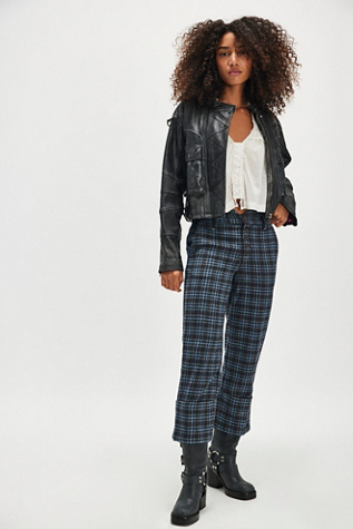 Parkway Cuffed Trousers at Free People in Indigo Combo, Size: US 4