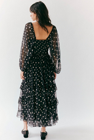 Polka Dot Long-Sleeve Dress