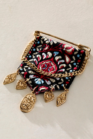 Heirloom Brooch by Free People in Blue