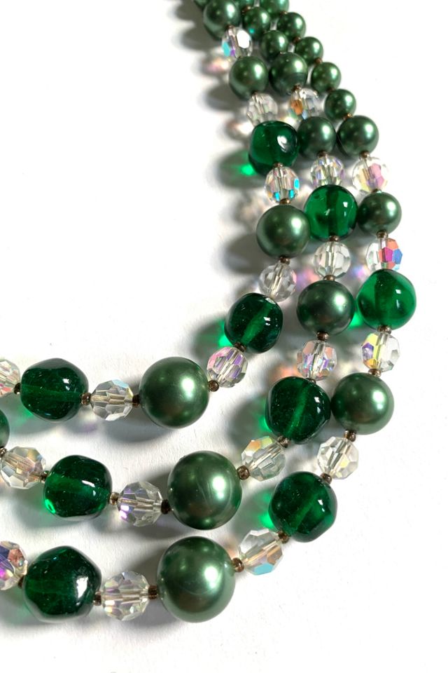 Vintage Mid-Century Triple Strand Necklace Selected by SharpLilTeeth #1