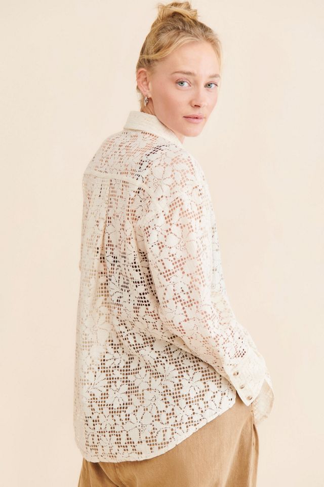 In Your Dreams Lace Buttondown #1