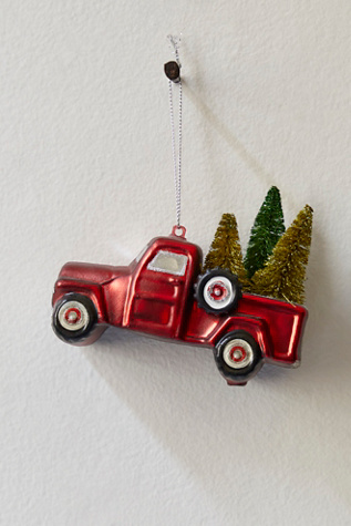 Pick Up Truck With Trees Ornament