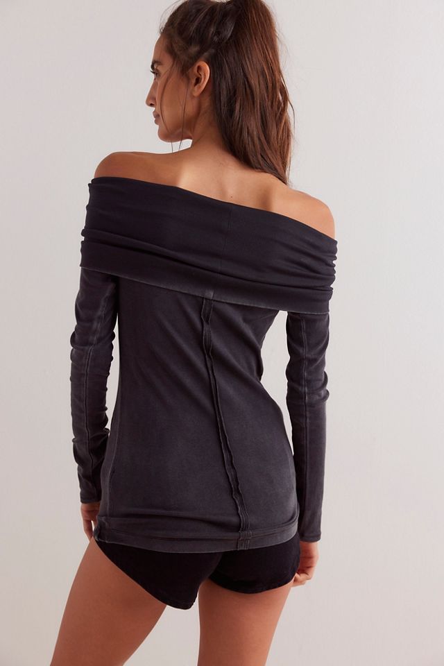 We The Free Hibiscus Foldover Long-Sleeve Top #1