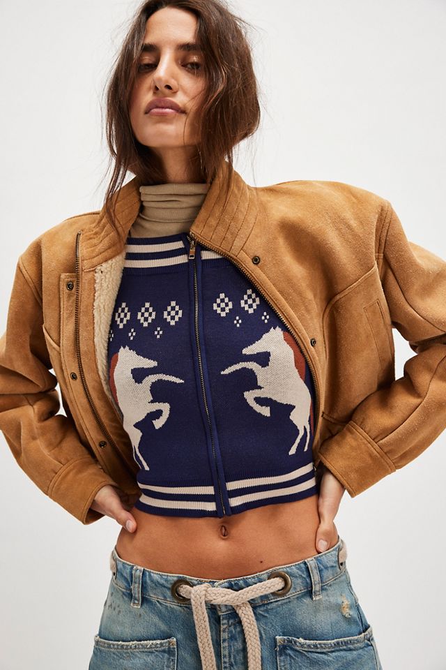 Understated Leather Horse Girl Cardigan #2