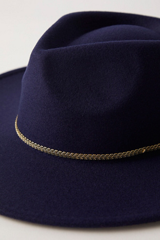 Chevron Chain Wide Brim Hat