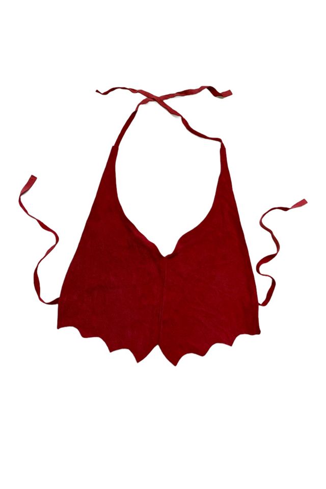 Vintage 1980s Suede Halter Top Selected by SharpLilTeeth #1