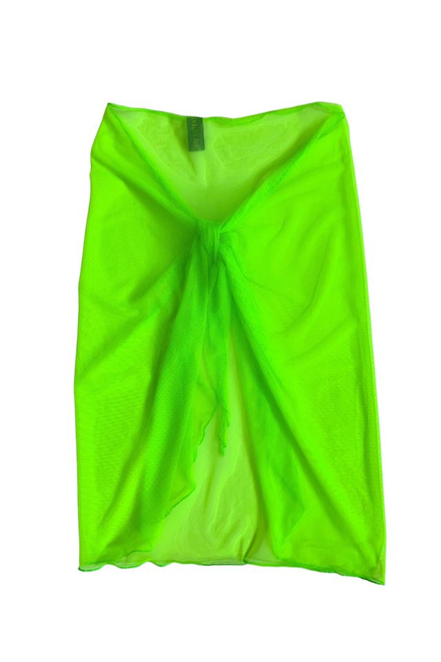 Vintage 1990s Neon Mesh Beach Skirt Selected by SharpLilTeeth #1