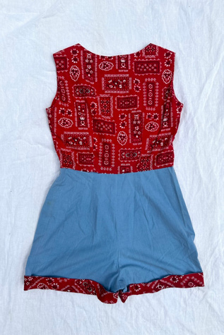 Vintage Bandana Playsuit Romper Selected by Grievous Angel Vintage