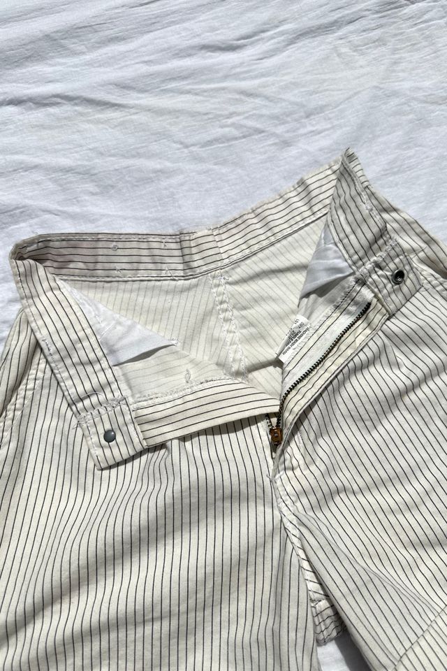 Vintage White Pin Stripe Trouser Shorts Selected by Grievous Angel Vintage #3