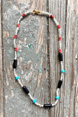 Vintage 1960s Czechoslovakian Glass Bead Necklace Selected by Cherry