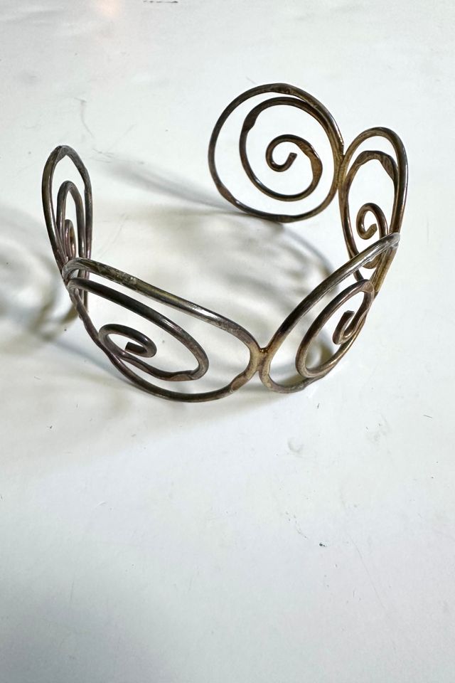 Vintage 1980s Metal Crude Spiral Cuff Selected by Cherry #1