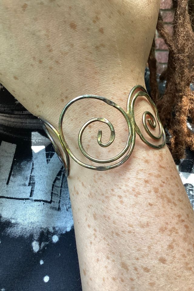 Vintage 1980s Metal Crude Spiral Cuff Selected by Cherry #2