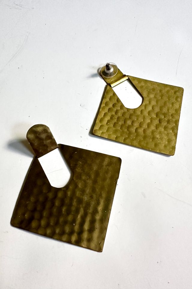 Vintage Hammered Brass Earrings Selected by Cherry #1