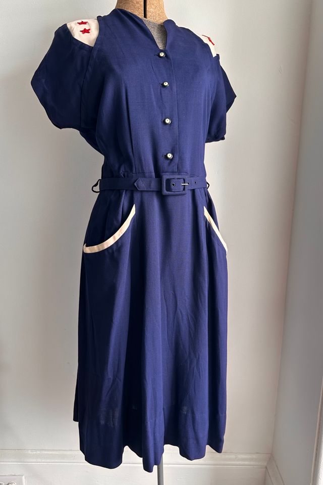 Vintage Belted Blue and White Dress with Star Details Selected by KA.TL.AK #1